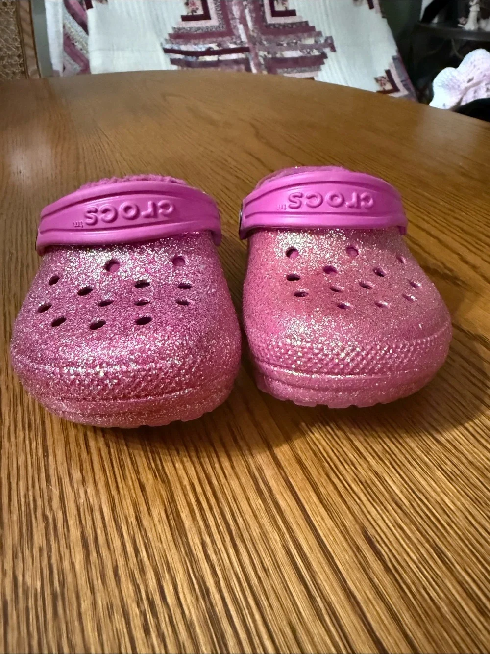 CROCS Classic Lined Glitter Clog Toddler